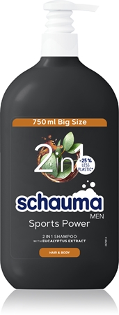 

Гель для душа и шампунь 2в1 для мужчин Schwarzkopf Schauma MEN, Sports Power 750 ml