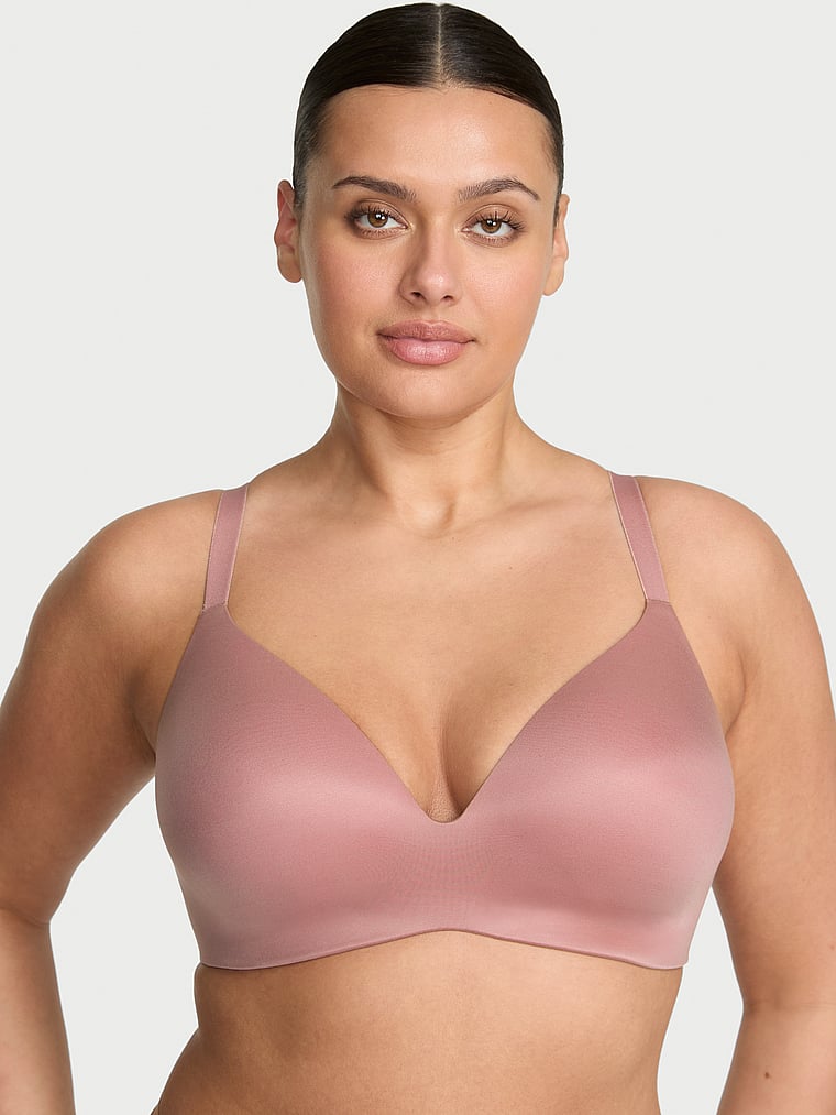 

Бюстгальтер Infinity Flex с легкой подкладкой и косточками, закрывающий все чашечки Victoria'S Secret Bare, smooth nostalgia rose