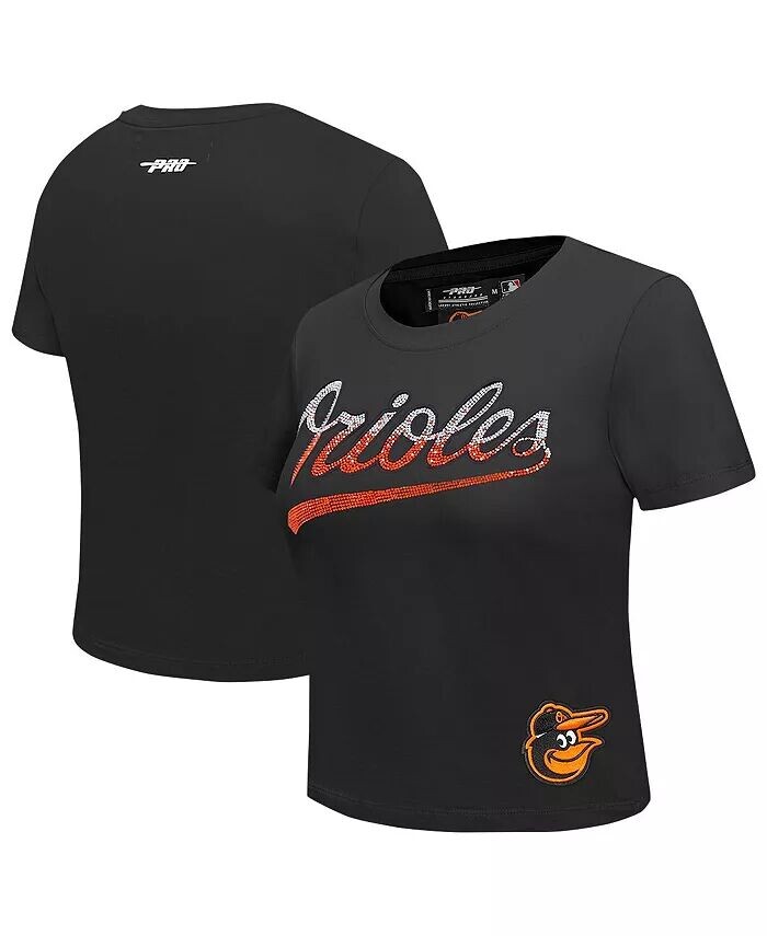 

Женская черная футболка Baltimore Orioles со стразами Slim Fit Pro Standard