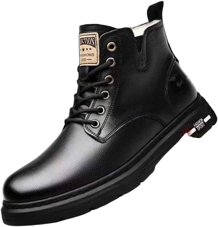 

Мужские ретро легкие ботинки - с высоким голенищем - для повседневной носки, активного отдыха, альпинизма - подходят для всех сезонов Fmshi, черный