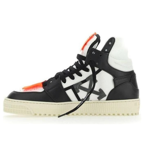 

Кроссовки off court 3.0 leather canvas 'black white orange' Off-White, черный