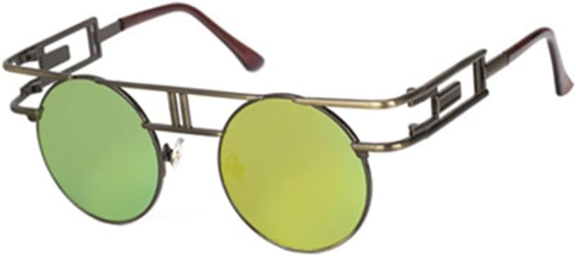 

Модные круглые солнцезащитные очки в стиле стимпанк для мужчин и женщин, с металлической оправой, в стиле ретро, ​​винтажные солнцезащитные очки, стильные TYUVIVO, Bronze Gold