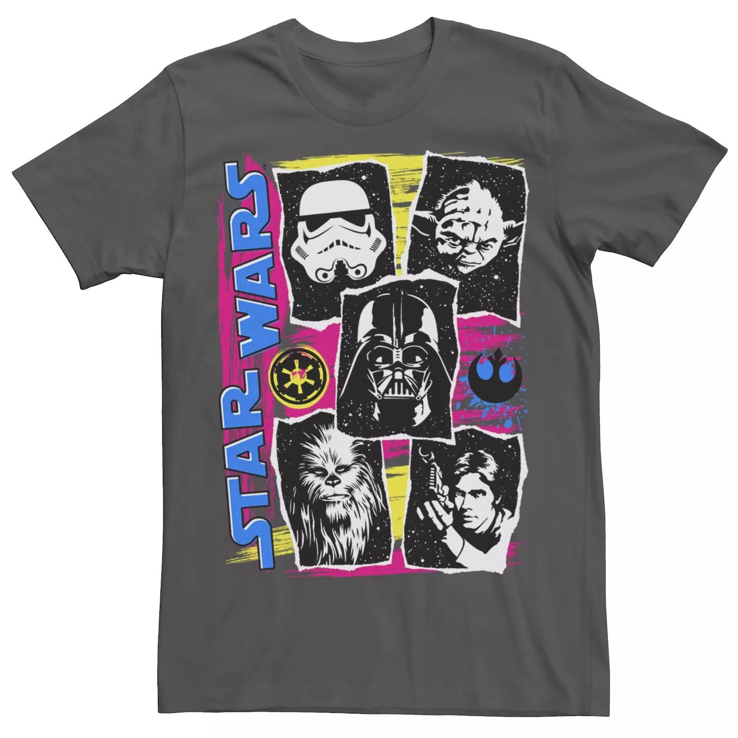 

Мужская футболка с рисунком Colorpop Collage Star Wars