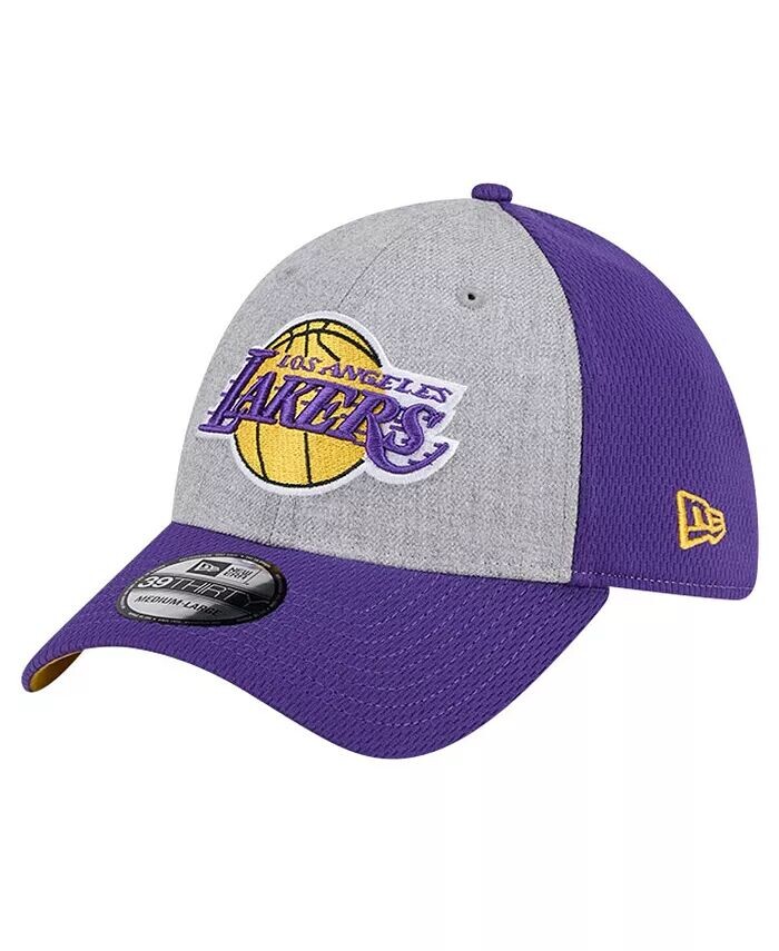 

Мужская кепка Los Angeles Lakers Flex двухцветная 39THIRTY, серо-лиловая New Era