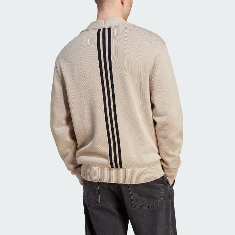 Кардиган adidas Originals Rifta Oversized Intarsia Cardigan 'Beige' IM4649, бежевый — фото 3