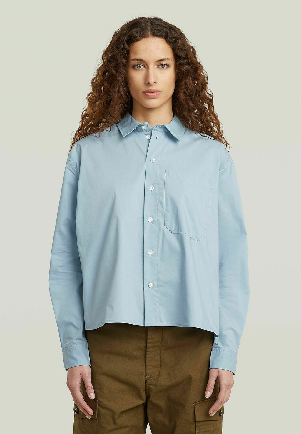

Блузка на пуговицах POCKET BOYFRIEND G-STAR, светло-голубой