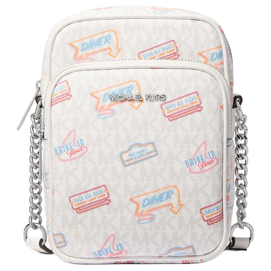 

MICHAEL KORS Сумка кросс-боди Jet Set Coated Canvas Medium женская белая