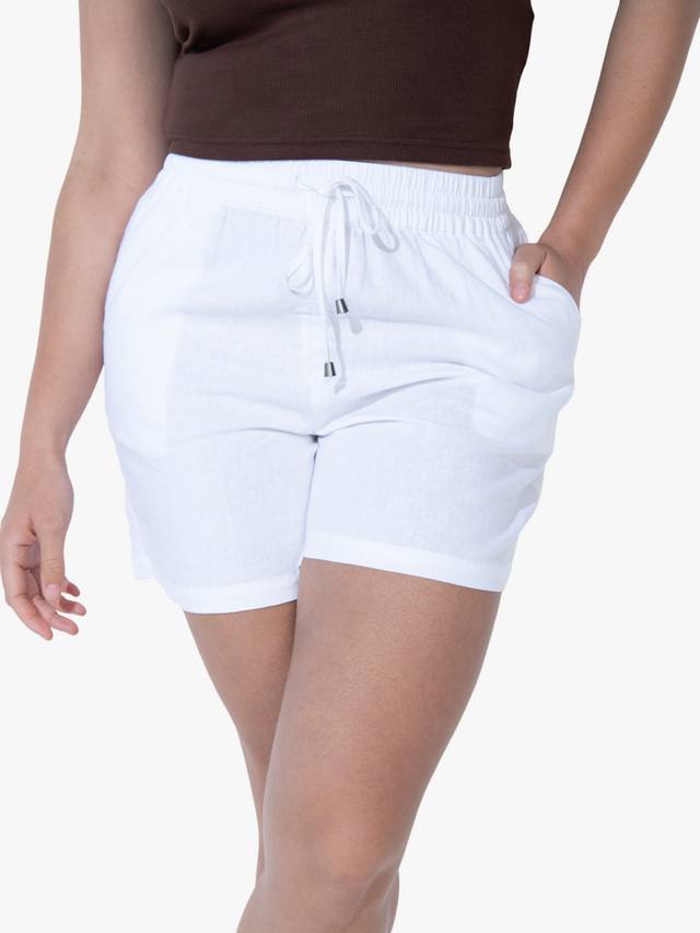 

Повседневные шорты свободного кроя из льняной смеси Lovall, White