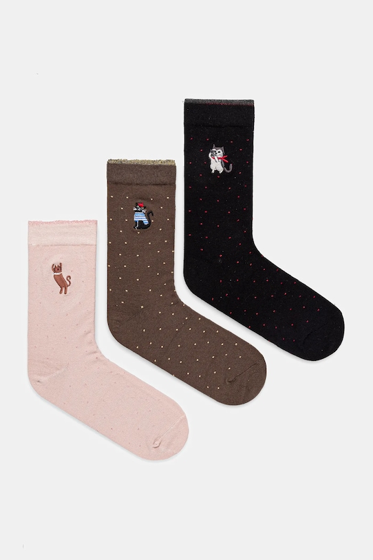 

3 хлопковых носка в упаковке Medicine, мультиколор