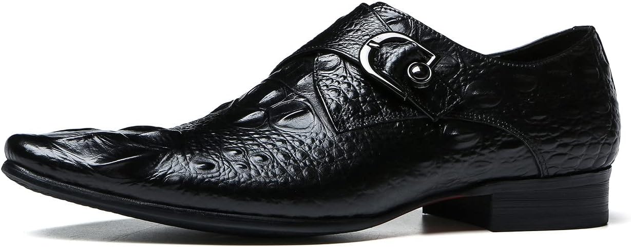 

Мужские лоферы Santimon, формальные, слипоны, заостренный носок, из натуральной кожи с тиснением под аллигатора, с пряжками, лоферы, модные, для делового повседневного ношения, выпускного, свадьбы, смокинга, черный