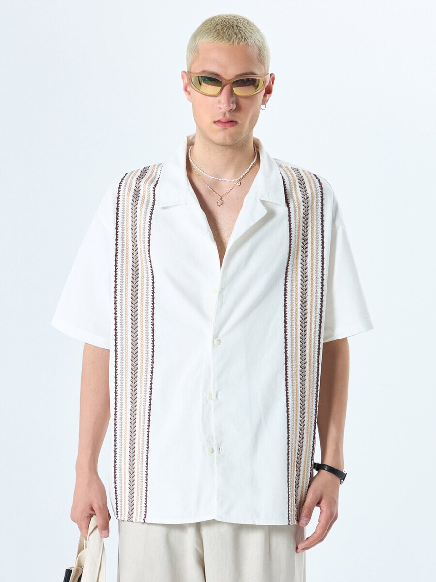 

Повседневная рубашка VAMOS CLO Comfort fit Button Up Shirt, белый