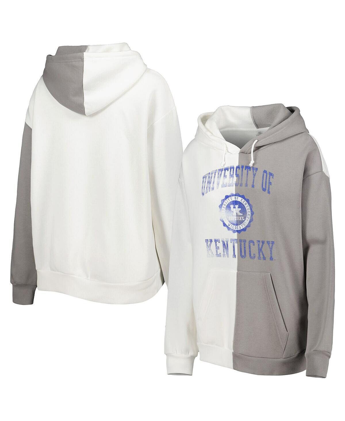 

Женский пуловер с капюшоном Kentucky Wildcats серо-белого цвета с разрезом Gameday Couture, Белый, Женский пуловер с капюшоном Kentucky Wildcats серо-белого цвета с разрезом Gameday Couture