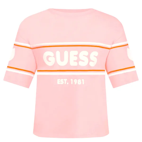 

Футболка стандартного кроя Guess, розовый