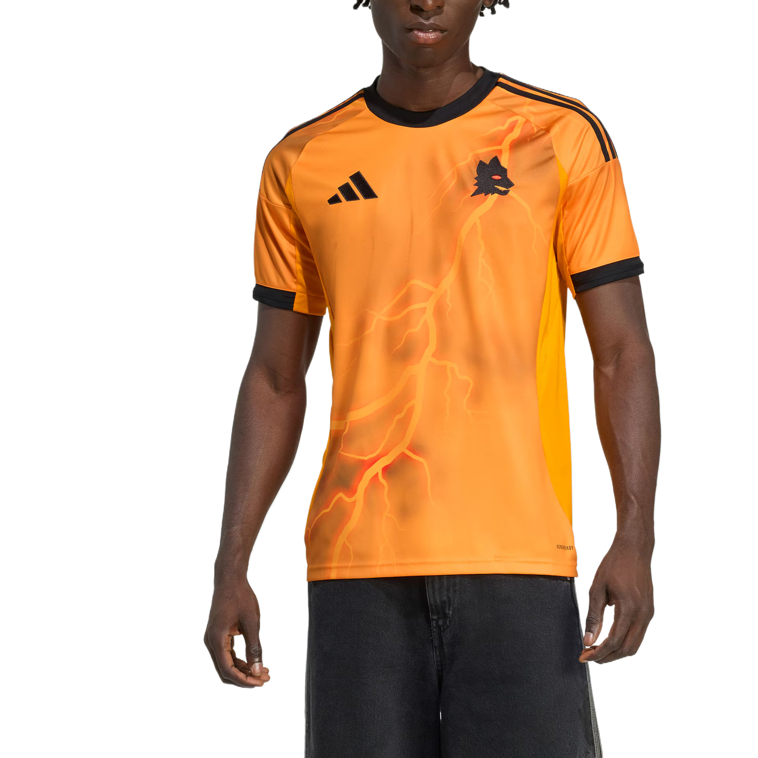 Футболка Free Shipping With AdiClub As Roma 25/26 Away Jersey Adidas, темно-оранжевый — фото 3