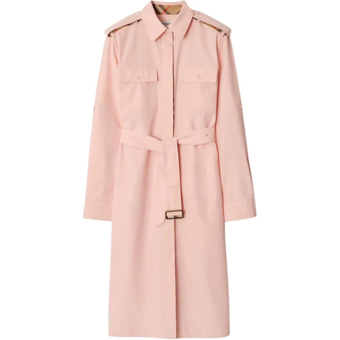 Платье-рубашка Burberry, женское, розовый