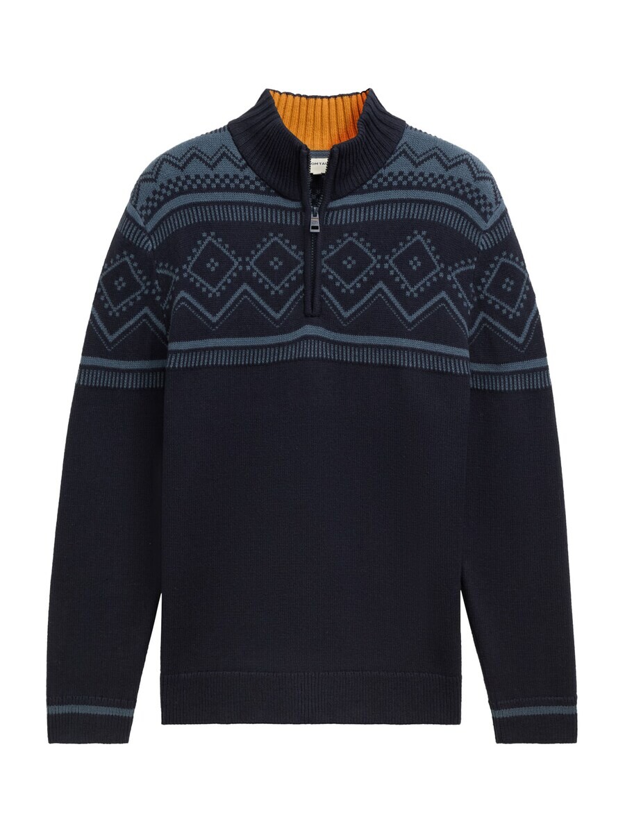 

Водолазка TOM TAILOR Sweater Fair Isle, цвет navy/dusty blue
