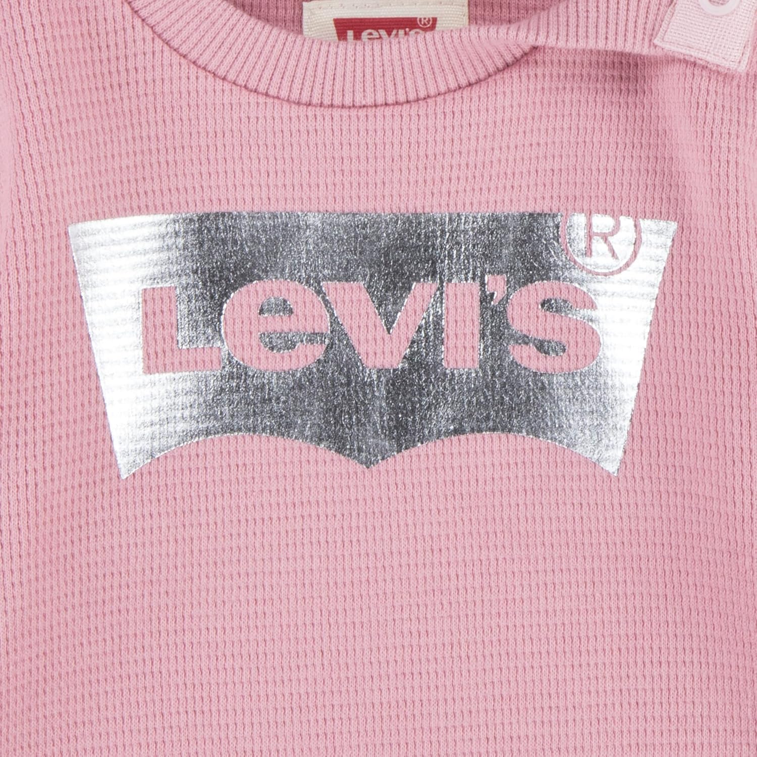 Комбинезон унисекс для малышей Levi's вафельной вязки, Blush/Silver — фото 3