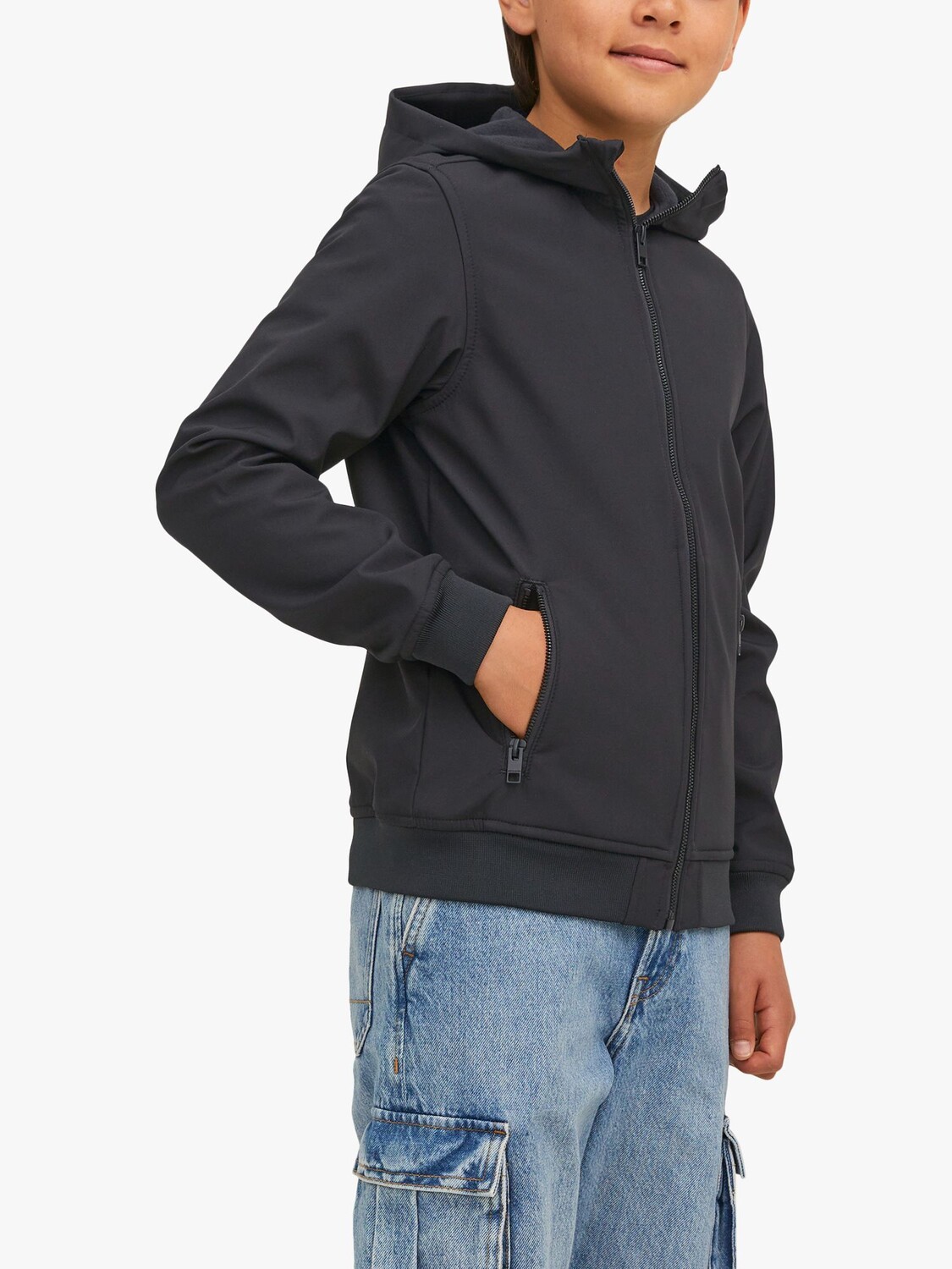 

Детская куртка Softshell с капюшоном Jack & Jones, черный