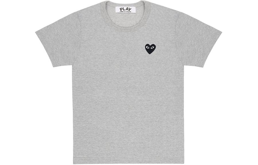 

Футболка Comme Des Garcons Play с черным сердцем CDG Play, верхняя серая