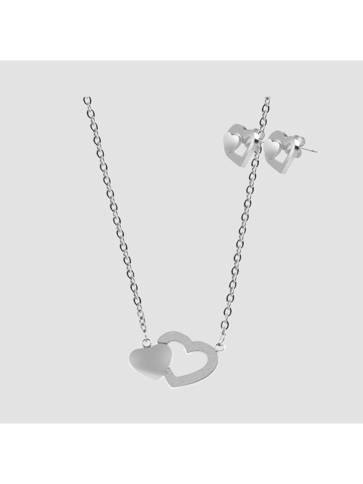 

Adeliás Женское колье из нержавеющей стали, 45 см, серебристое