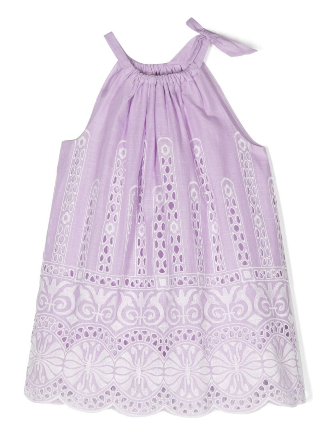 

ZIMMERMANN Kids платье с вышивкой, фиолетовый
