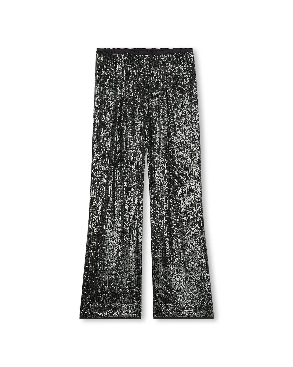 

Детские брюки со стразами и эластичным поясом Billieblush, черный