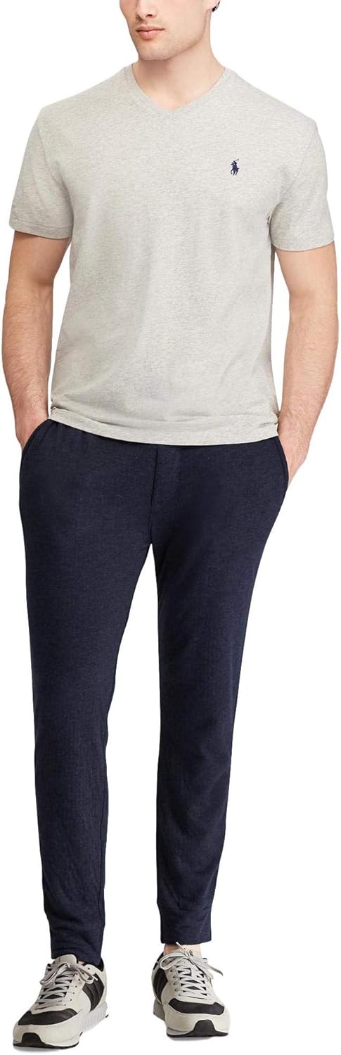 Мужская футболка Polo Ralph Lauren с V-образным вырезом, Basic Grey Heather — фото 3