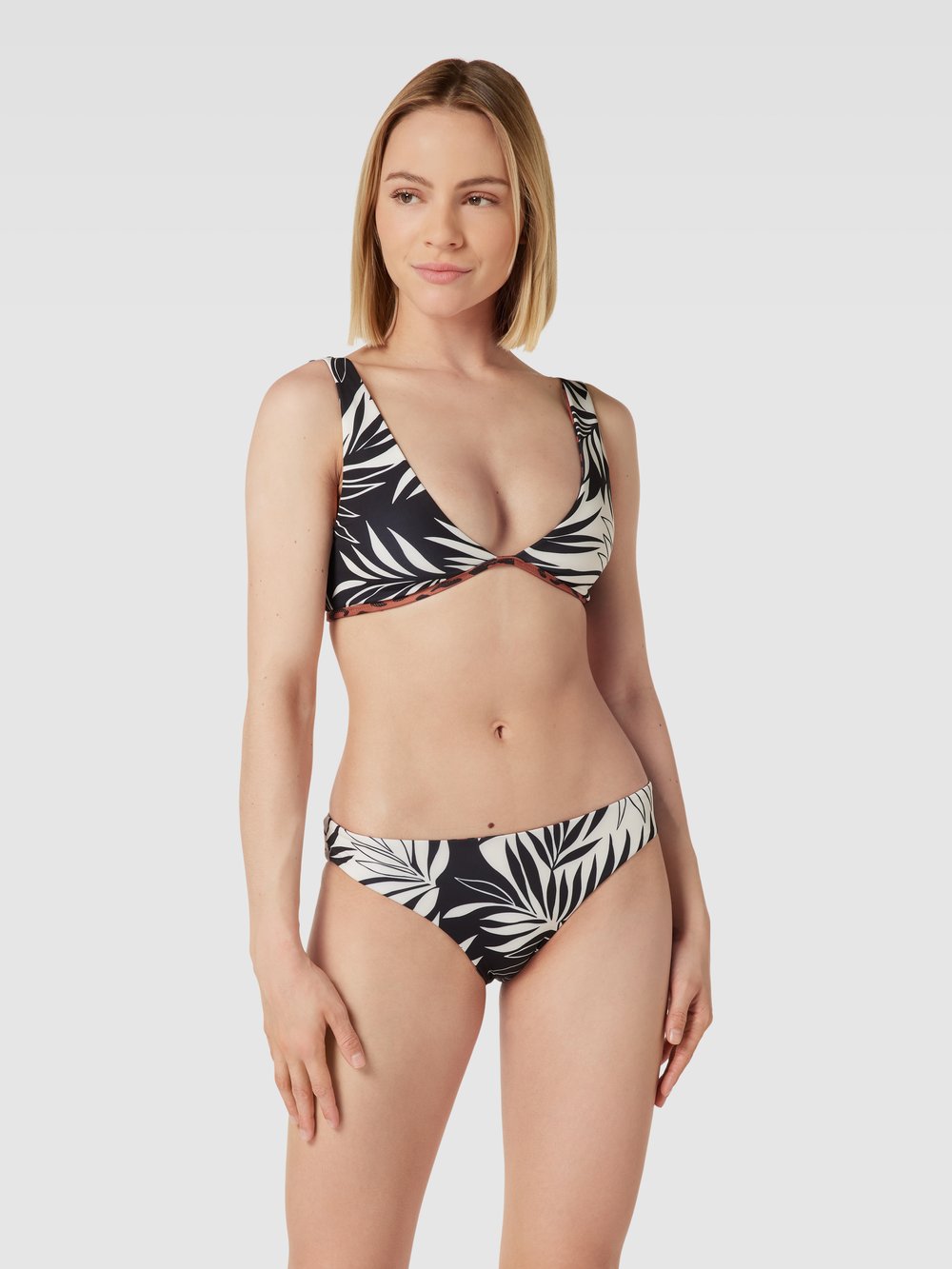 

Верх бикини с узором по всей поверхности Billabong, кремовый