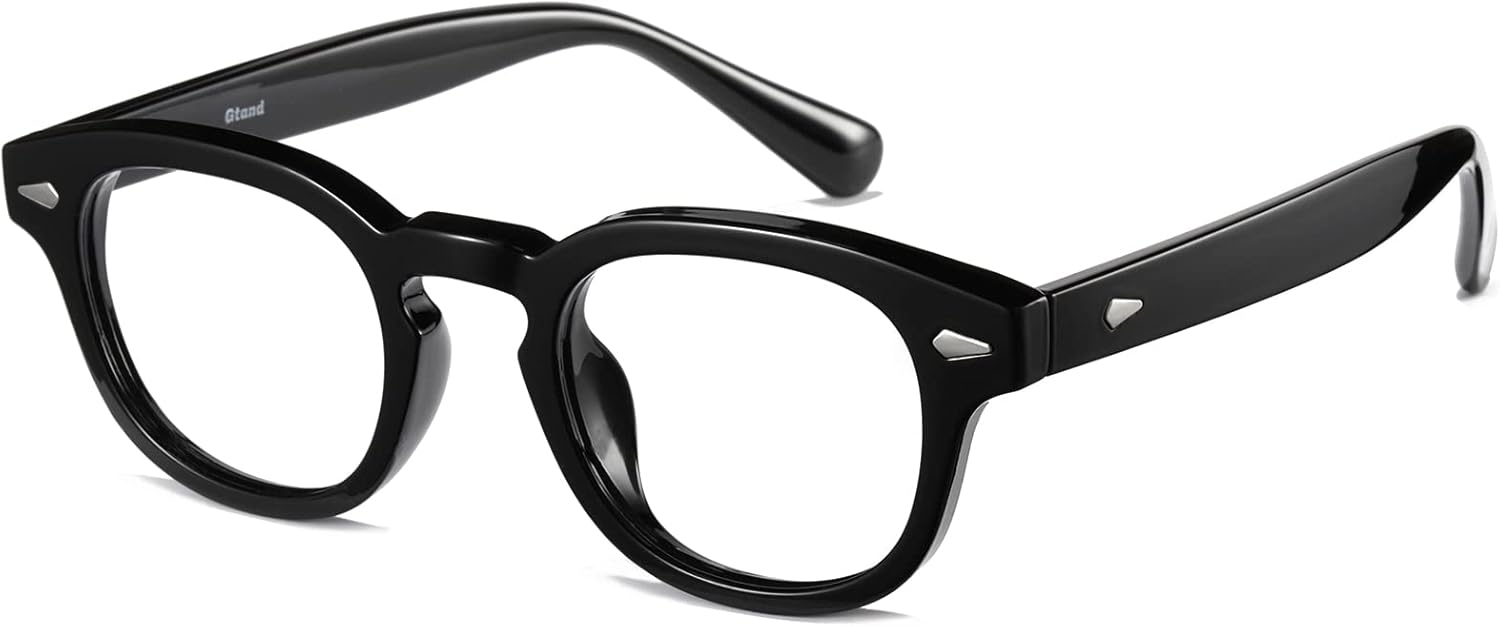 

Солнцезащитные очки Gtand Unisex в винтажном ретро-стиле круглой формы с тонировкой для мужчин и женщин, модные круглые солнцезащитные очки 46 мм, C11 Black Frame/Clear Lens