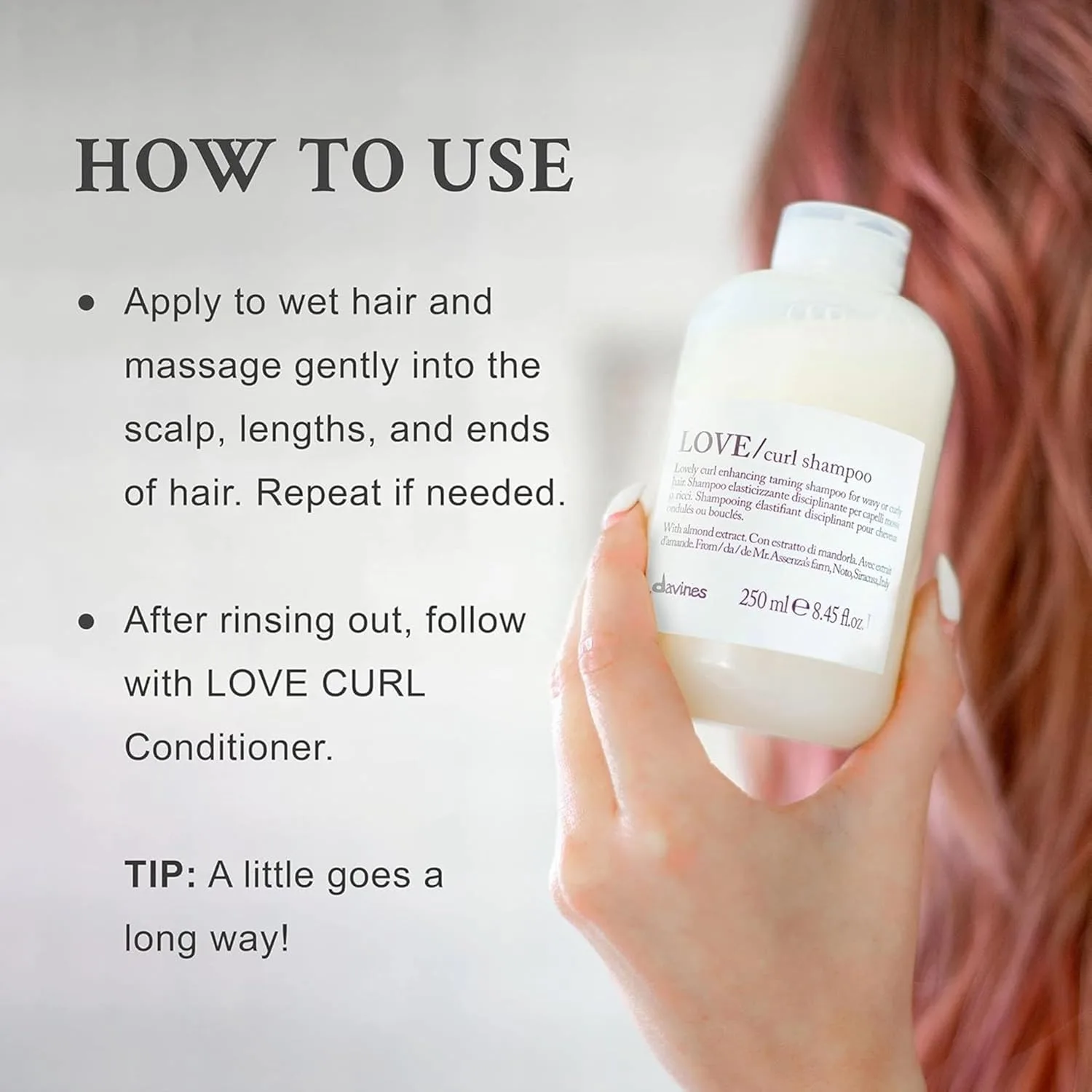 Кондиционер для кудрявых волос Davines LOVE с сывороткой для придания объема кудрям и шампунь для кудрявых волос — фото 3
