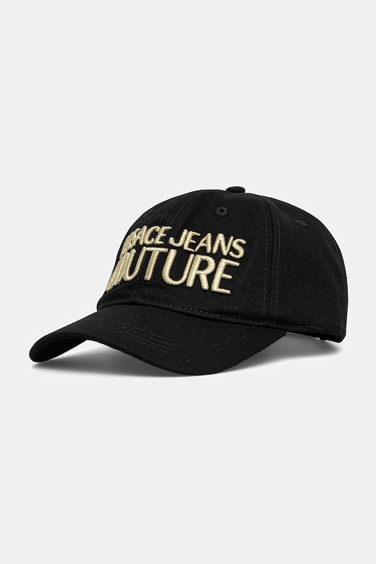 

Хлопковая кепка с козырьком Versace Jeans Couture, черный