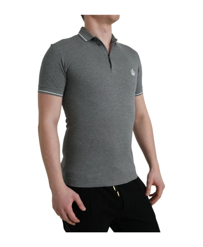 

Рубашка-Поло с коротким рукавом Grey Crown Dolce & Gabbana, серый