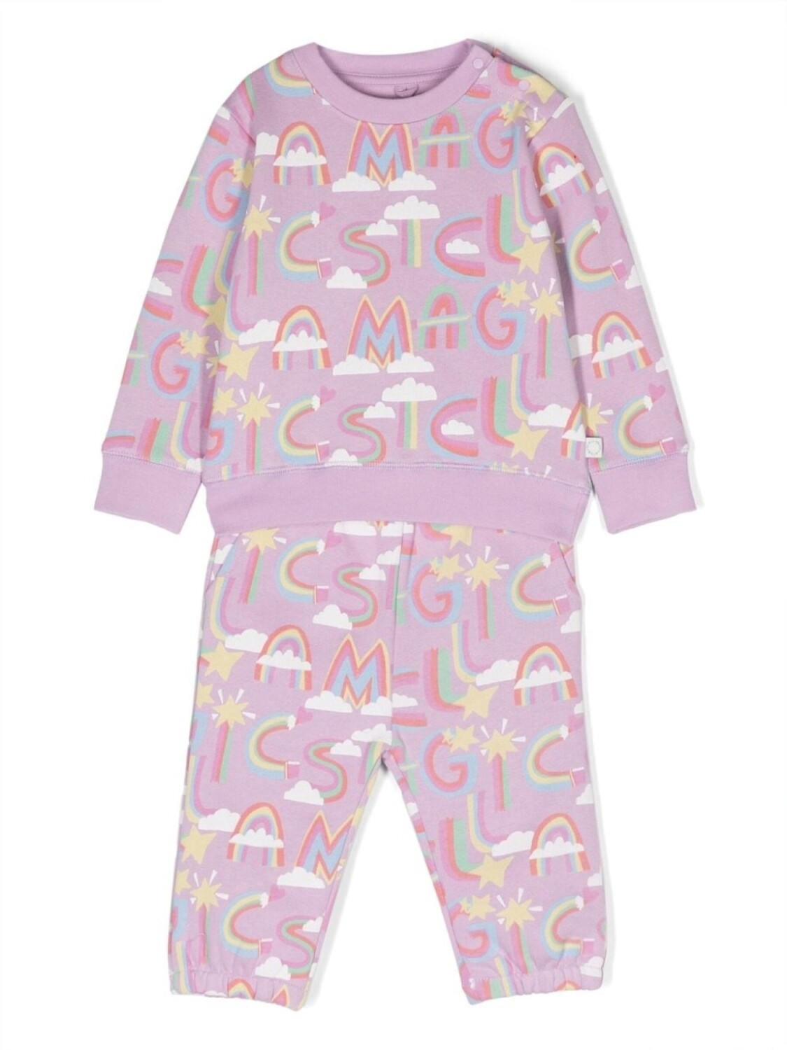 

Stella McCartney Kids спортивный костюм с графичным принтом, фиолетовый