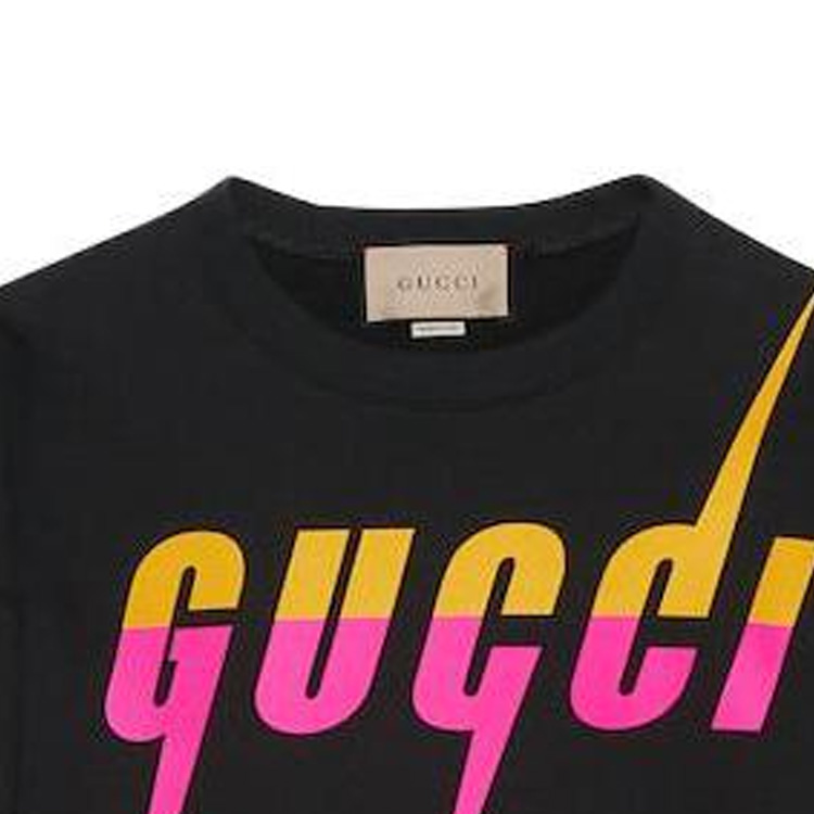 Футболка с принтом логотипа Blade GUCCI, черная — фото 3