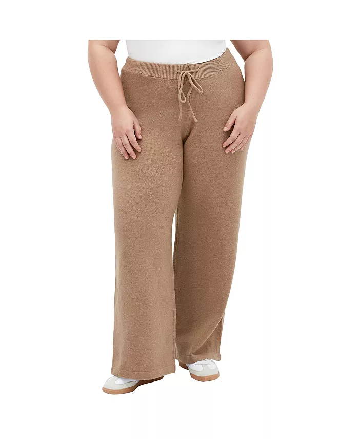 

Брюки Ally Plus Size CITY CHIC, коричневый/бежевый