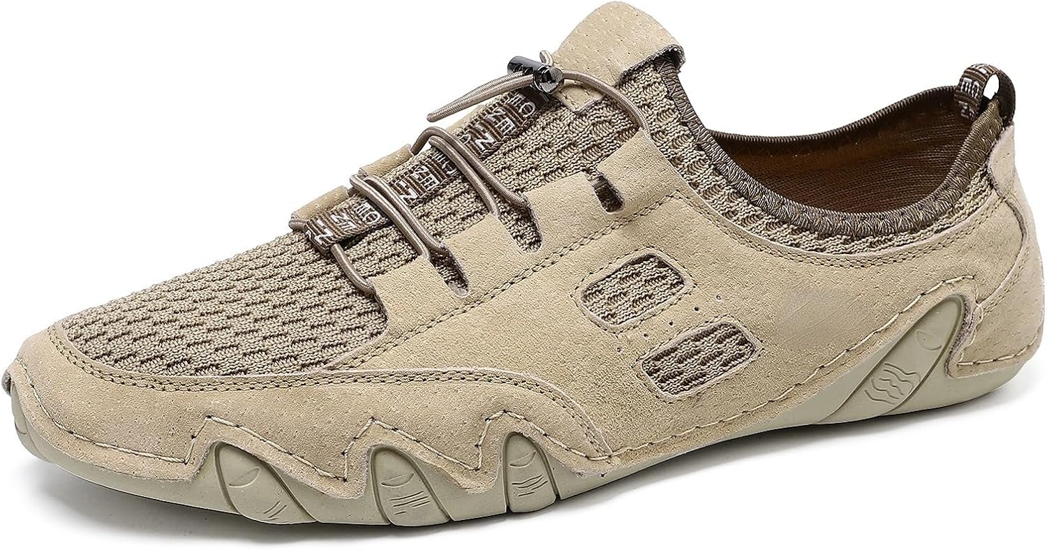 

Мужские летние спортивные сандалии из ручной работы из кожи с сеткой для прогулок и походов, удобные для ношения, дышащие, нескользящие кроссовки Abborora, хаки