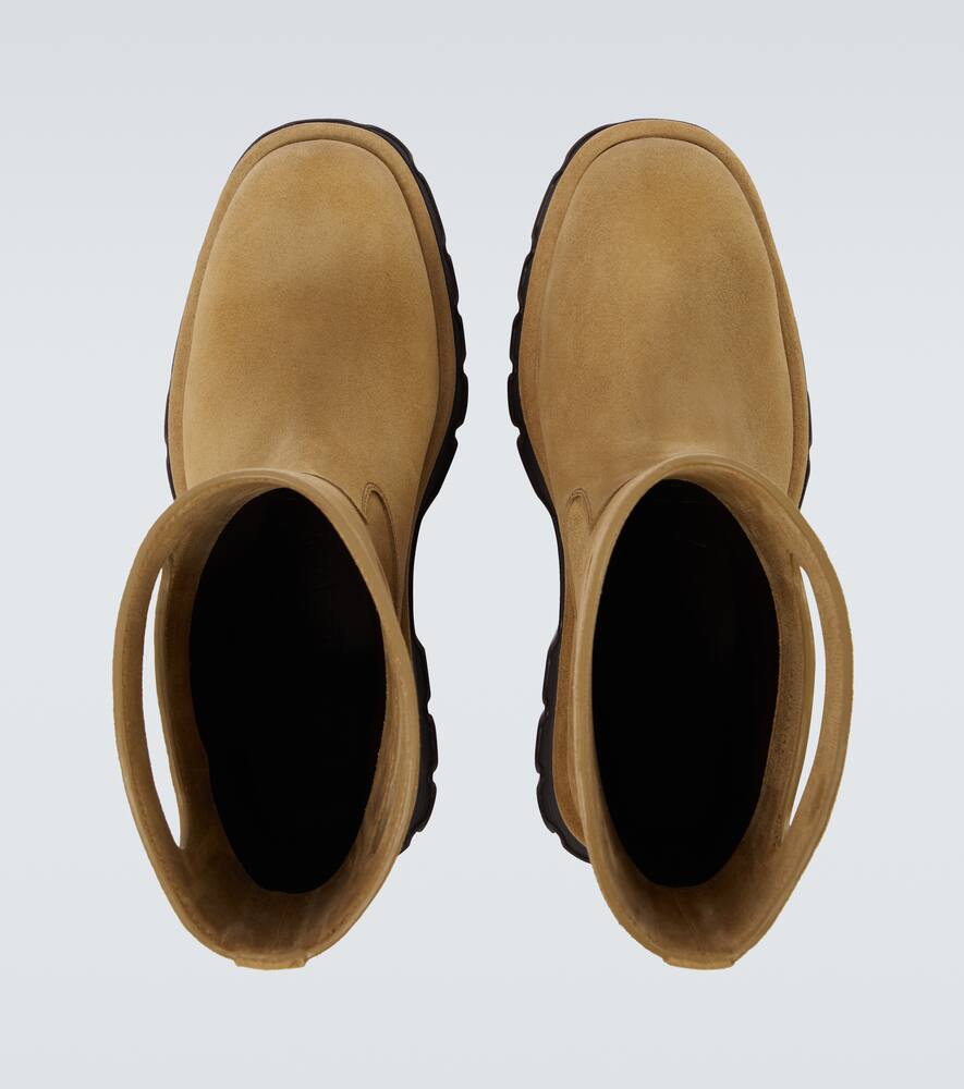 Ботильоны из замши боути с вырезом до середины икры Loewe, Sahara — фото 4