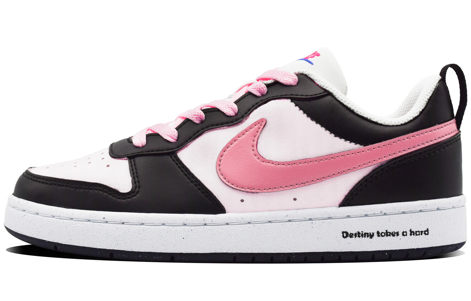 

Кроссовки Nike Court Borough Skateboard Shoes Women's Low-Top Black Pink, черный