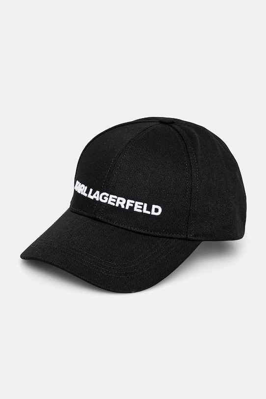 

Хлопковая кепка с козырьком Karl Lagerfeld, черный