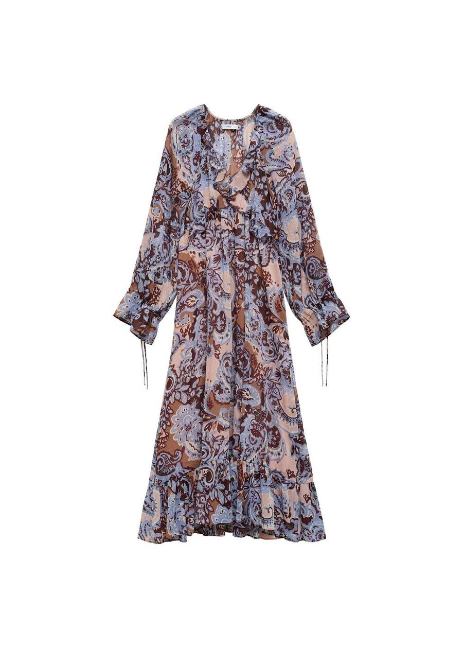 

Платье миди MANGO Dress Ramona, светло-синий