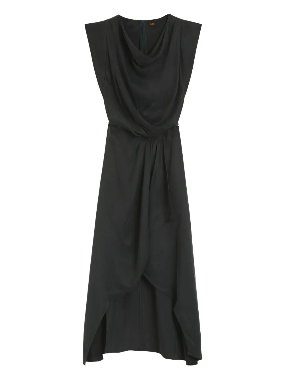 

Платье миди с запахом Boss, серый