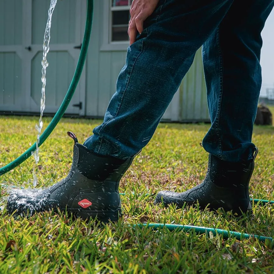 

Мужские короткие резиновые сапоги Showave, водонепроницаемые с утеплителем, рабочие сапожки с удобной спортивной подошвой, черный