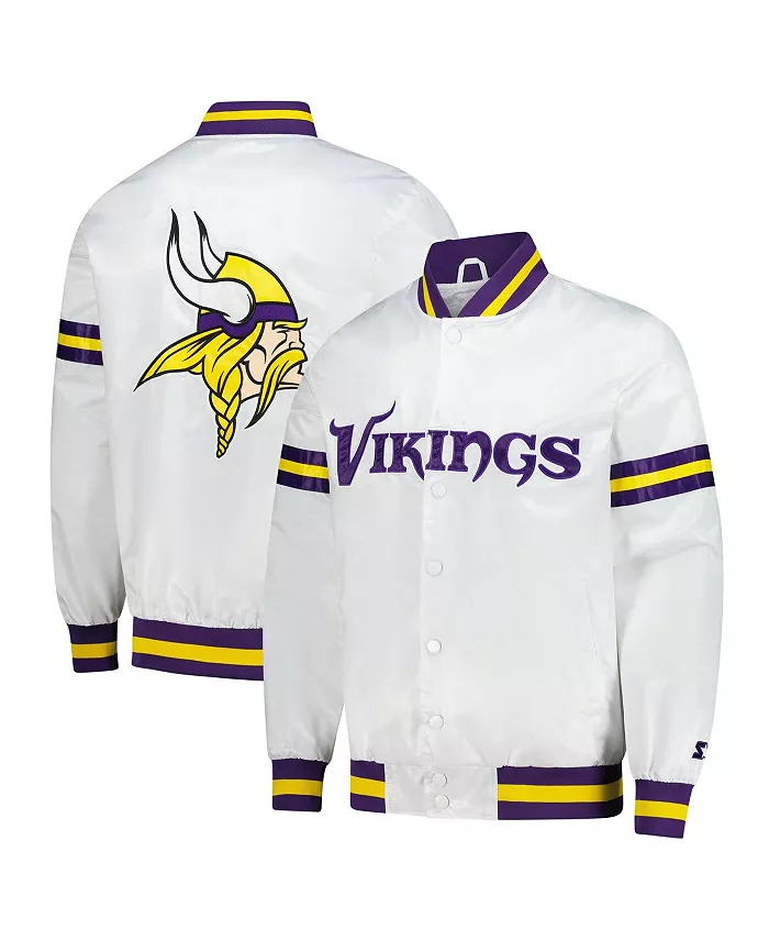 

Мужская белая бейсбольная куртка Minnesota Vikings Scout на молнии Starter