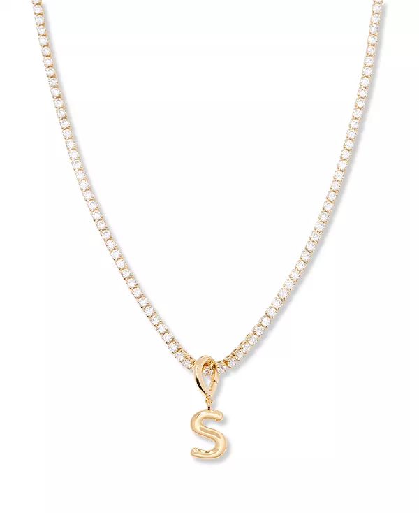

Позолоченное мини-колье-теннисная цепочка с инициалами Изабеллы Brook & York, gold-s