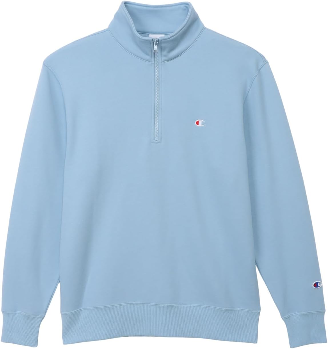 

Мужская толстовка Champion с длинным рукавом, вышитым логотипом в одной точке и застежкой-молнией до середины груди, небесно-голубой, Синий, Мужская толстовка Champion с длинным рукавом, вышитым логотипом в одной точке и застежкой-молнией до середины груд
