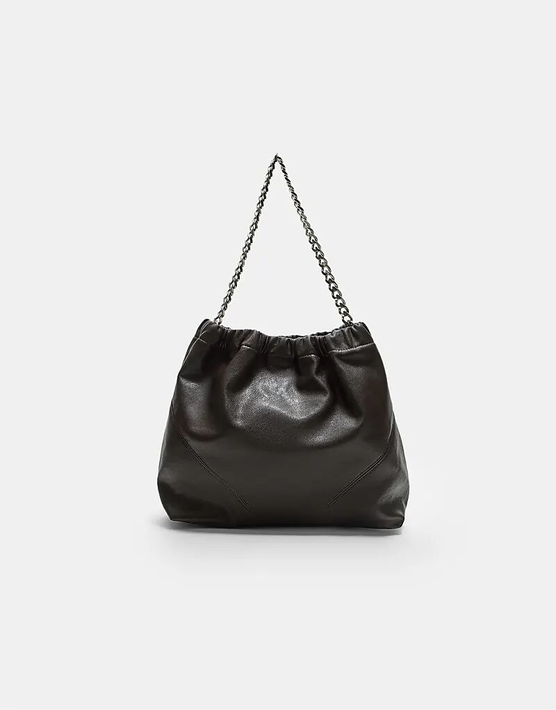 

Сумка Stradivarius через плечо с цепочкой коричневого цвета