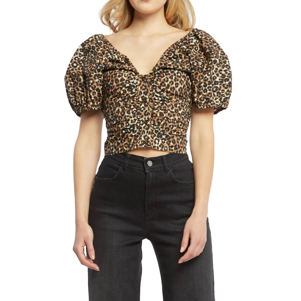 

Коричневые хлопковые топ и футболка Pinko