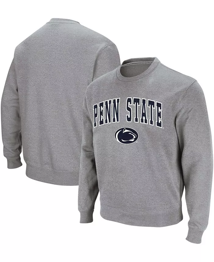 

Мужской свитшот с круглым вырезом и арочным логотипом Penn State Nittany Lions Colosseum, серый