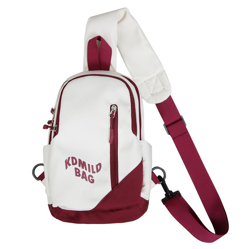 

BALANG Нейлоновый поясной рюкзак-слинг унисекс красный черный розовый синий серый белый, White Red+Coal Ball Charm