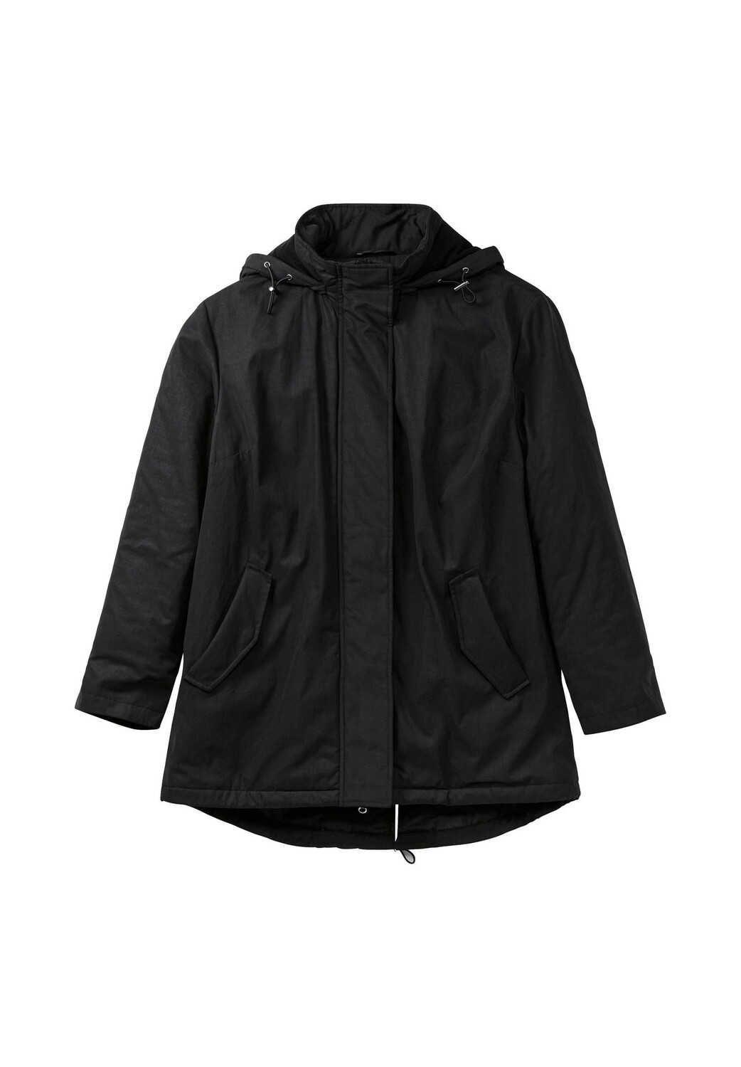 

Парка с капюшоном на подкладке и двусторонней молнией Sheego, черный